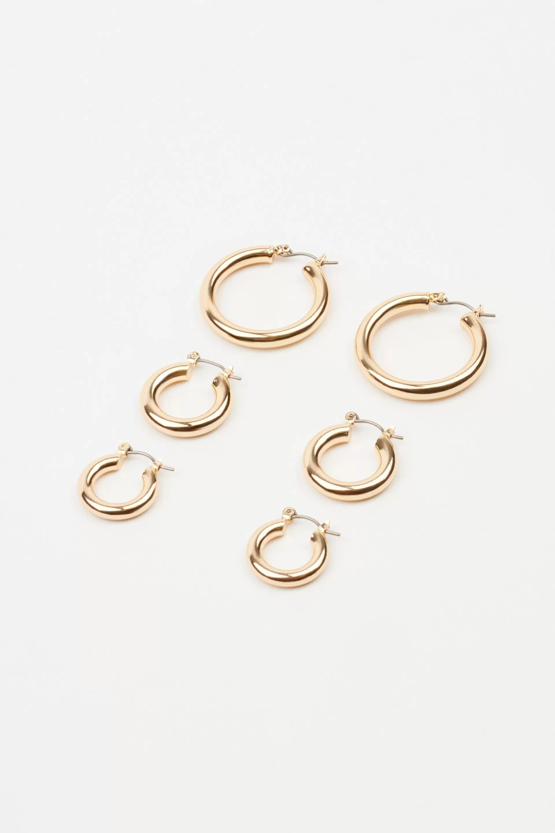 3 Pack Hoop Earrings*Garage Clothing Discount