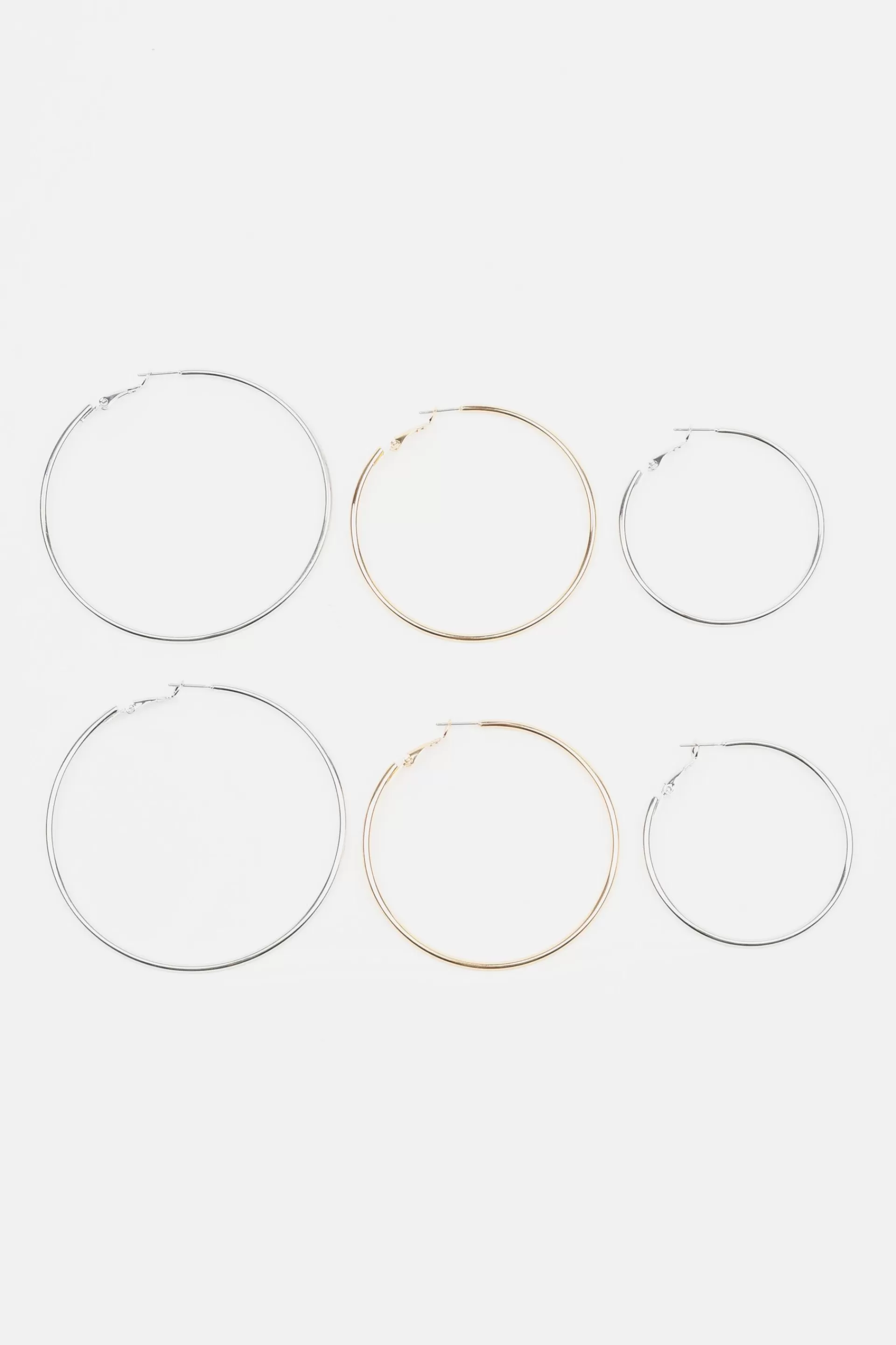 3 Pack Thin Oversized Hoop Earrings*Garage Clothing Clearance