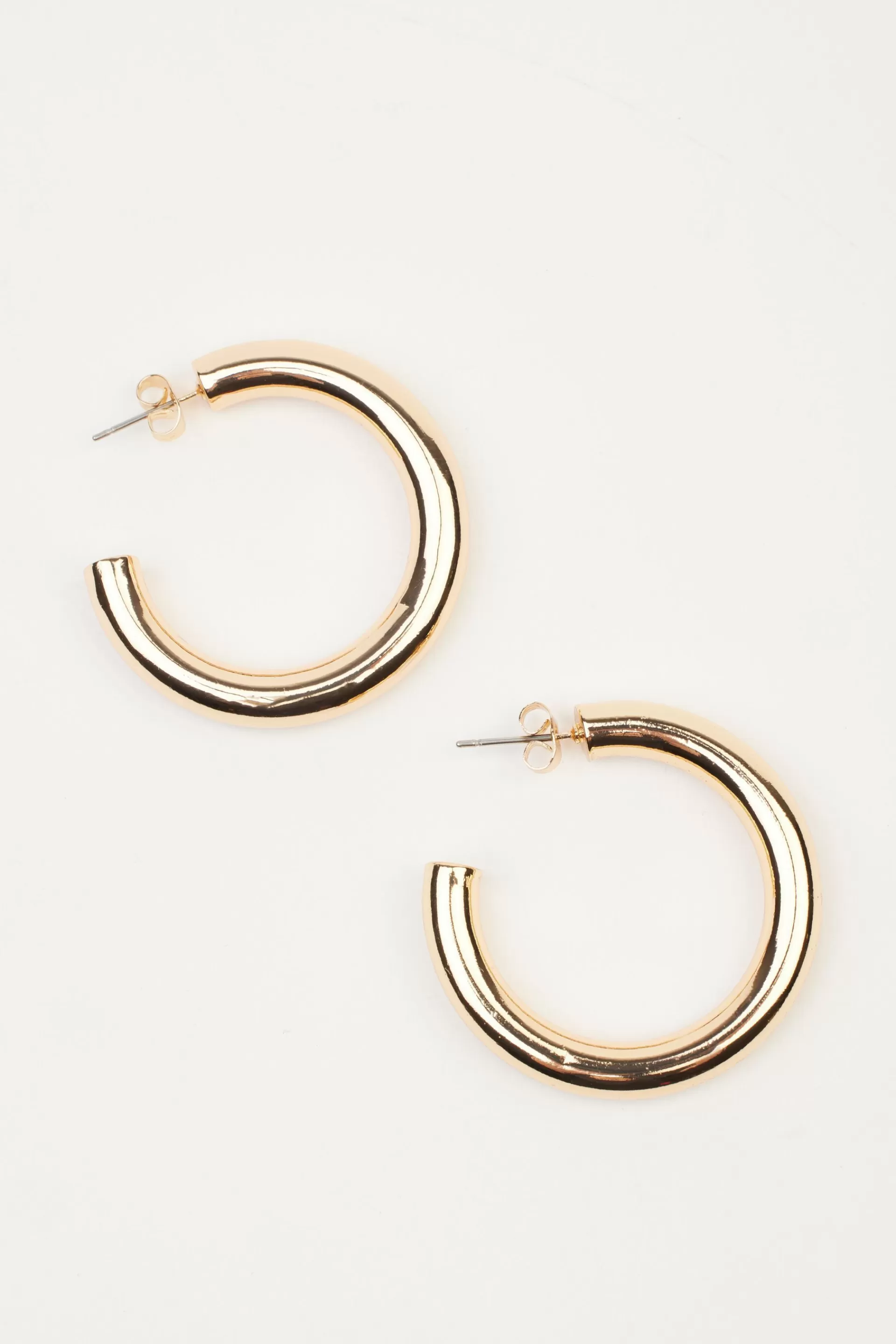 40Mm Thick Hoop Earrings*Garage Clothing Fashion