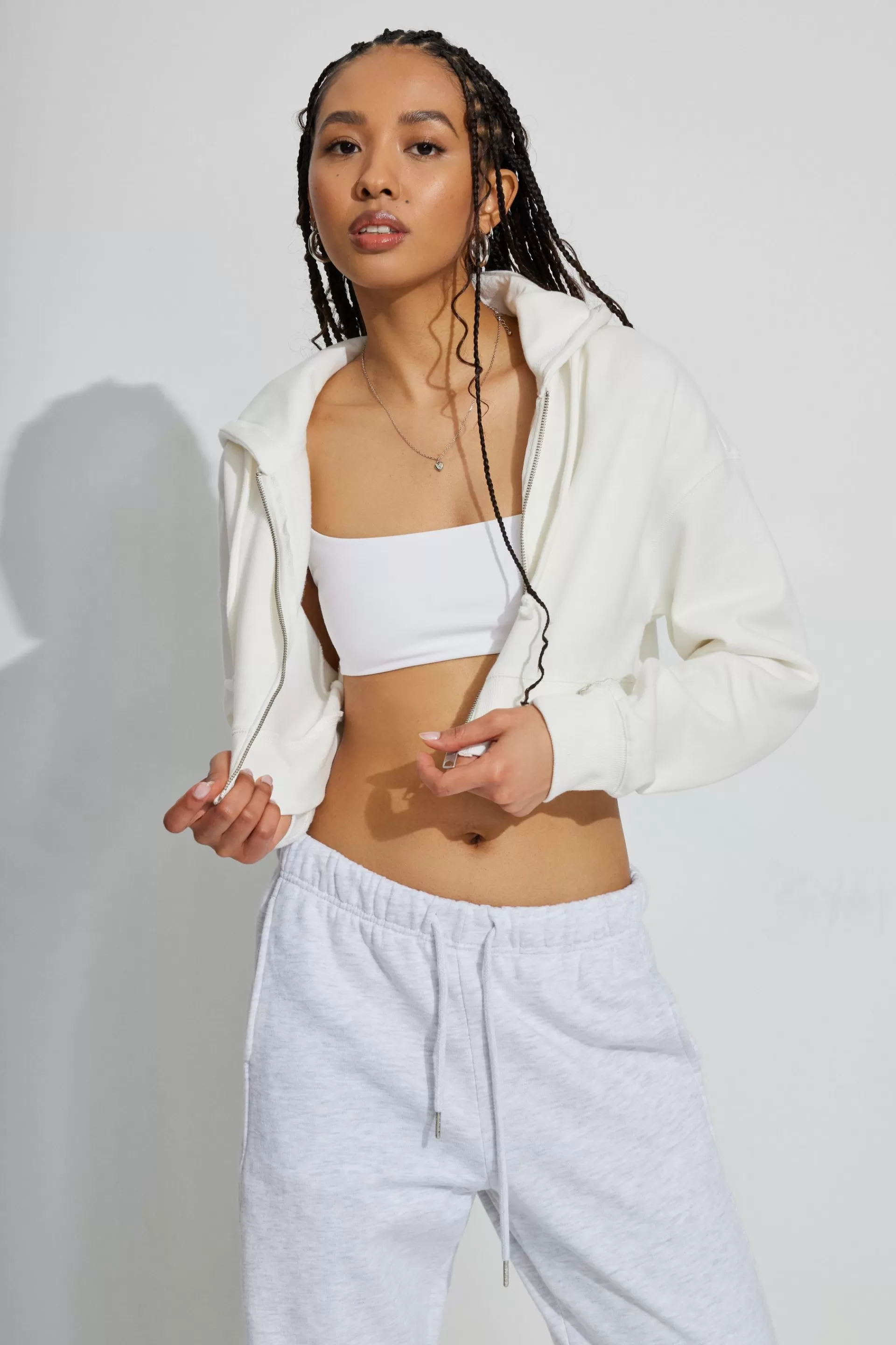 Cropped Zip Up Hoodie*Garage Clothing Fashion