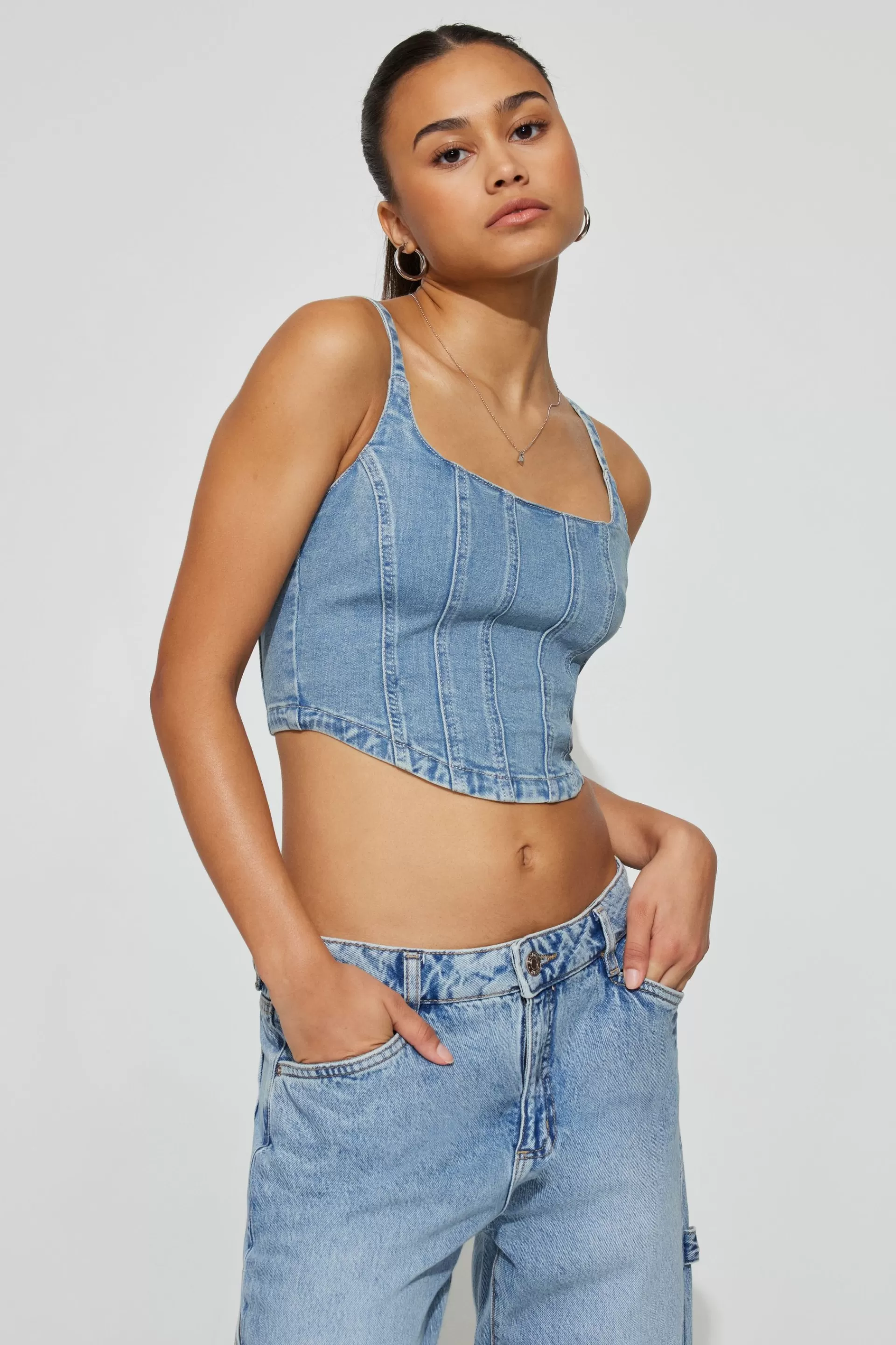 Denim Bustier Top*Garage Clothing Sale