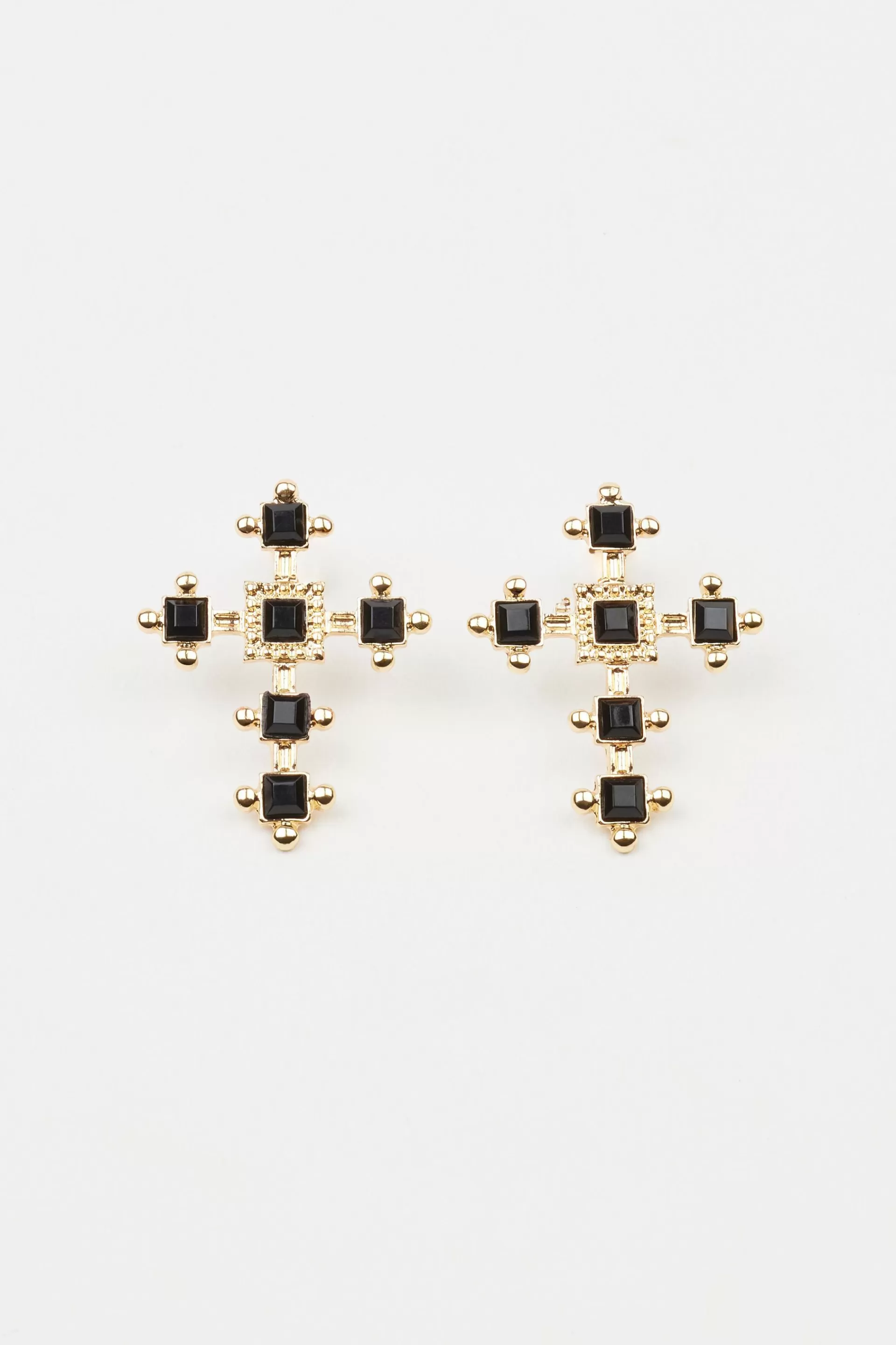 Gem Cross Earrings*Garage Clothing Cheap