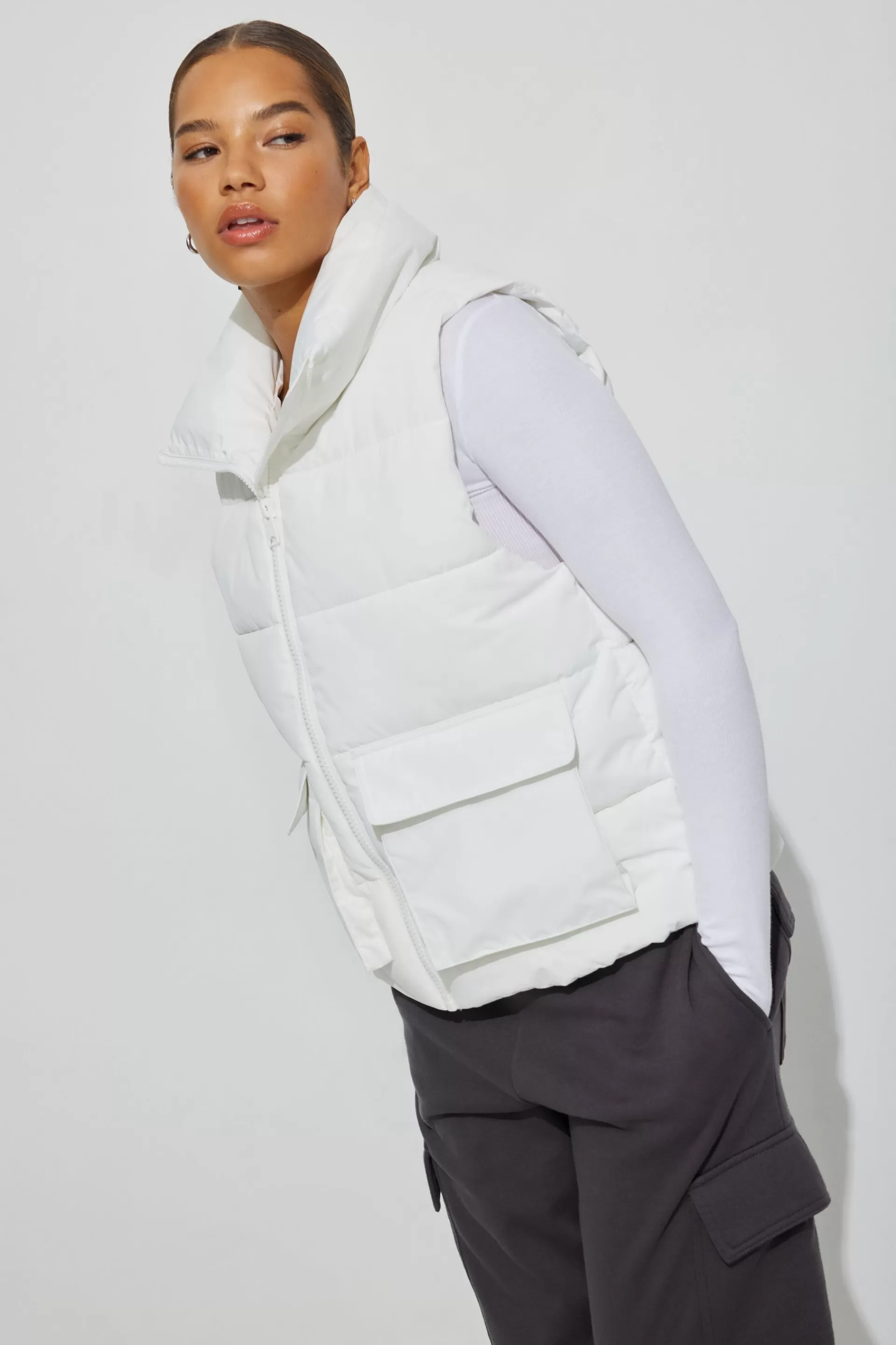 Long Puffer Vest*Garage Clothing Outlet