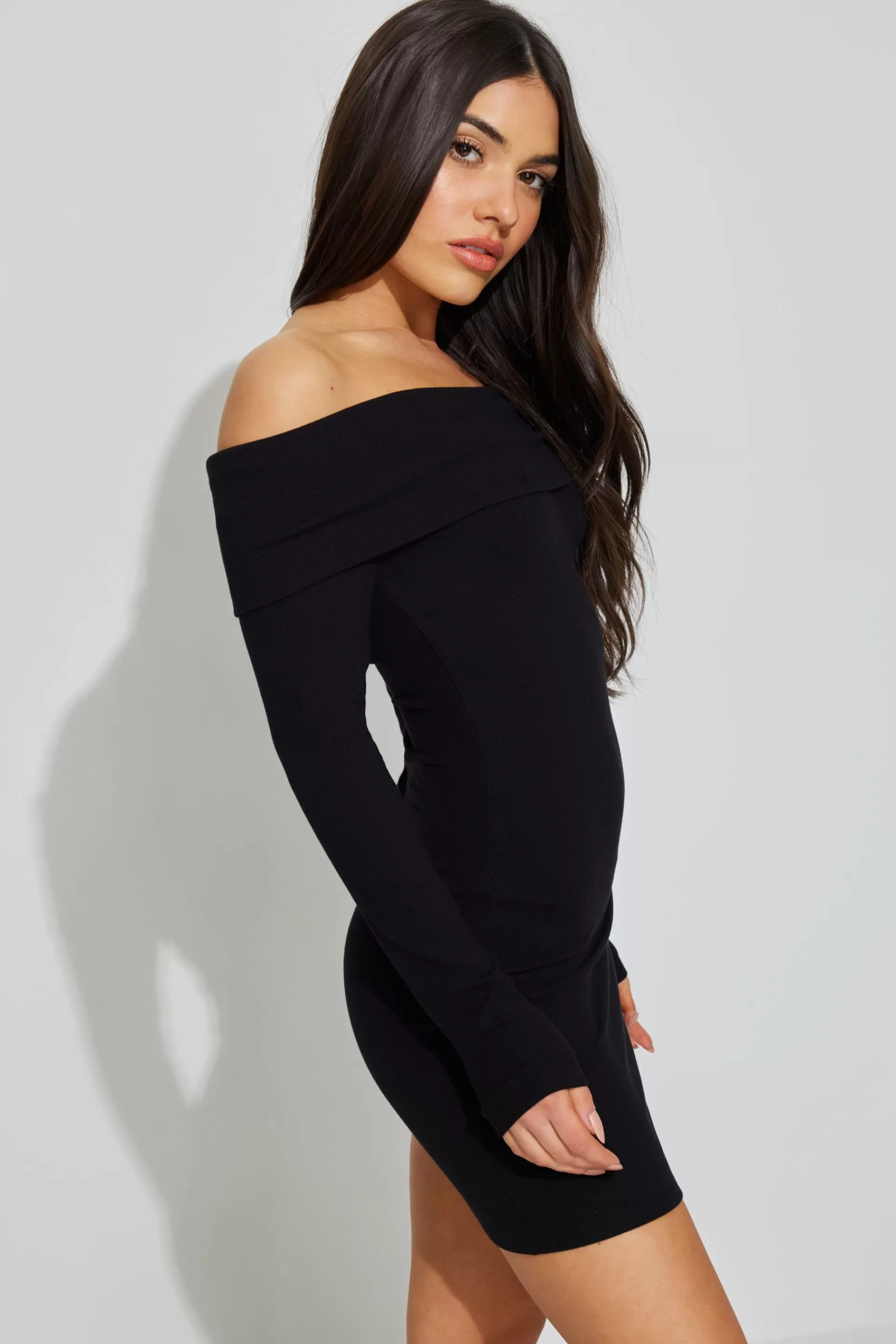 Off Shoulder Long Sleeve Mini Dress*Garage Clothing Flash Sale