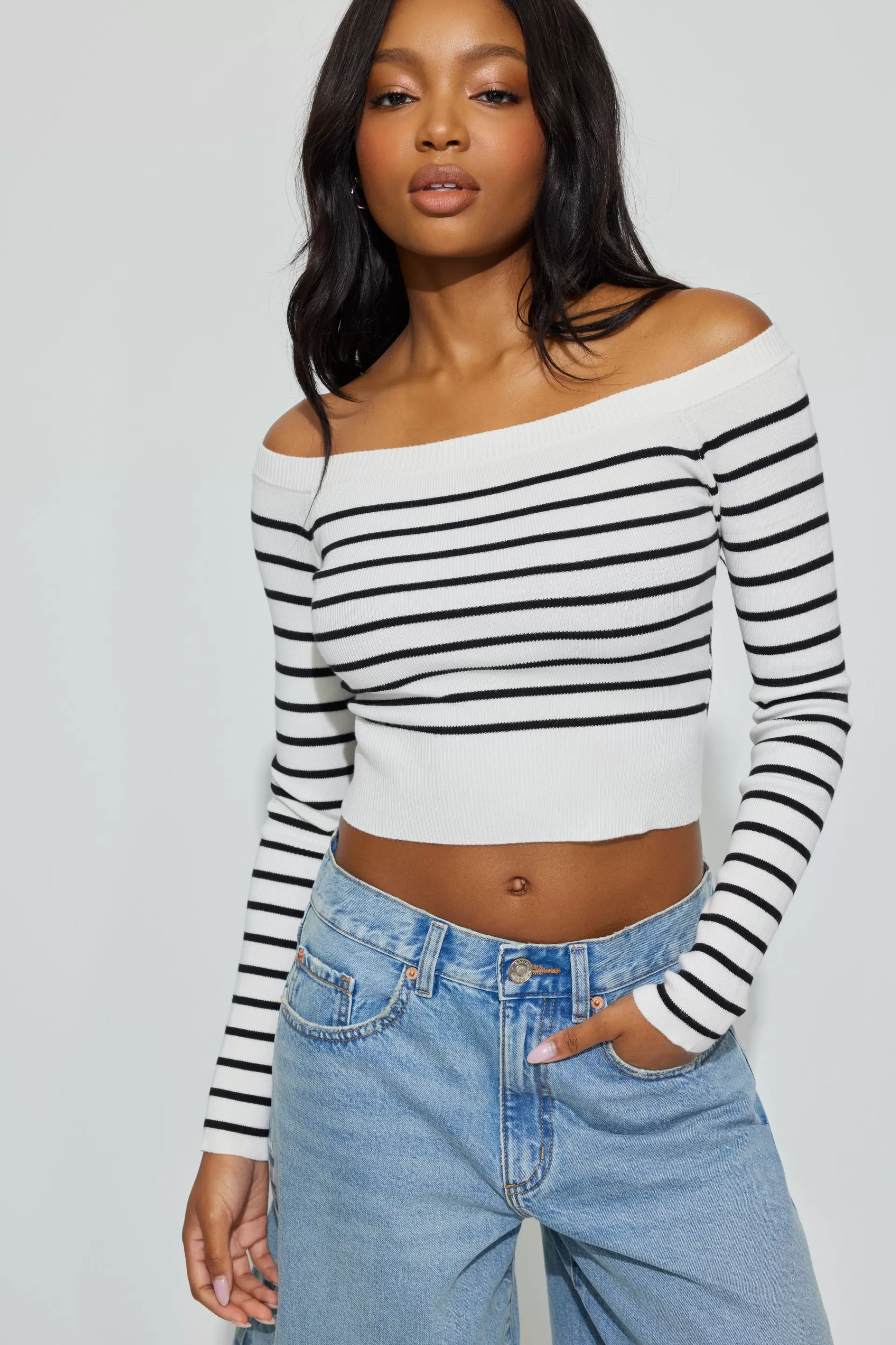 Off Shoulder Long Sleeve Top*Garage Clothing Best Sale