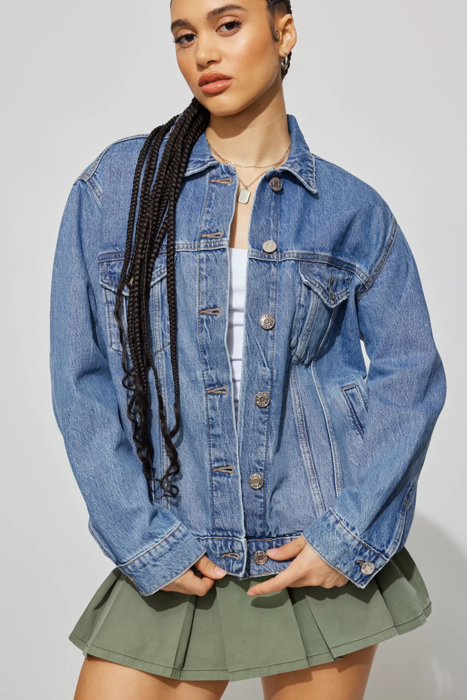 Oversized Boyfriend Denim Jacket*Garage Clothing Cheap