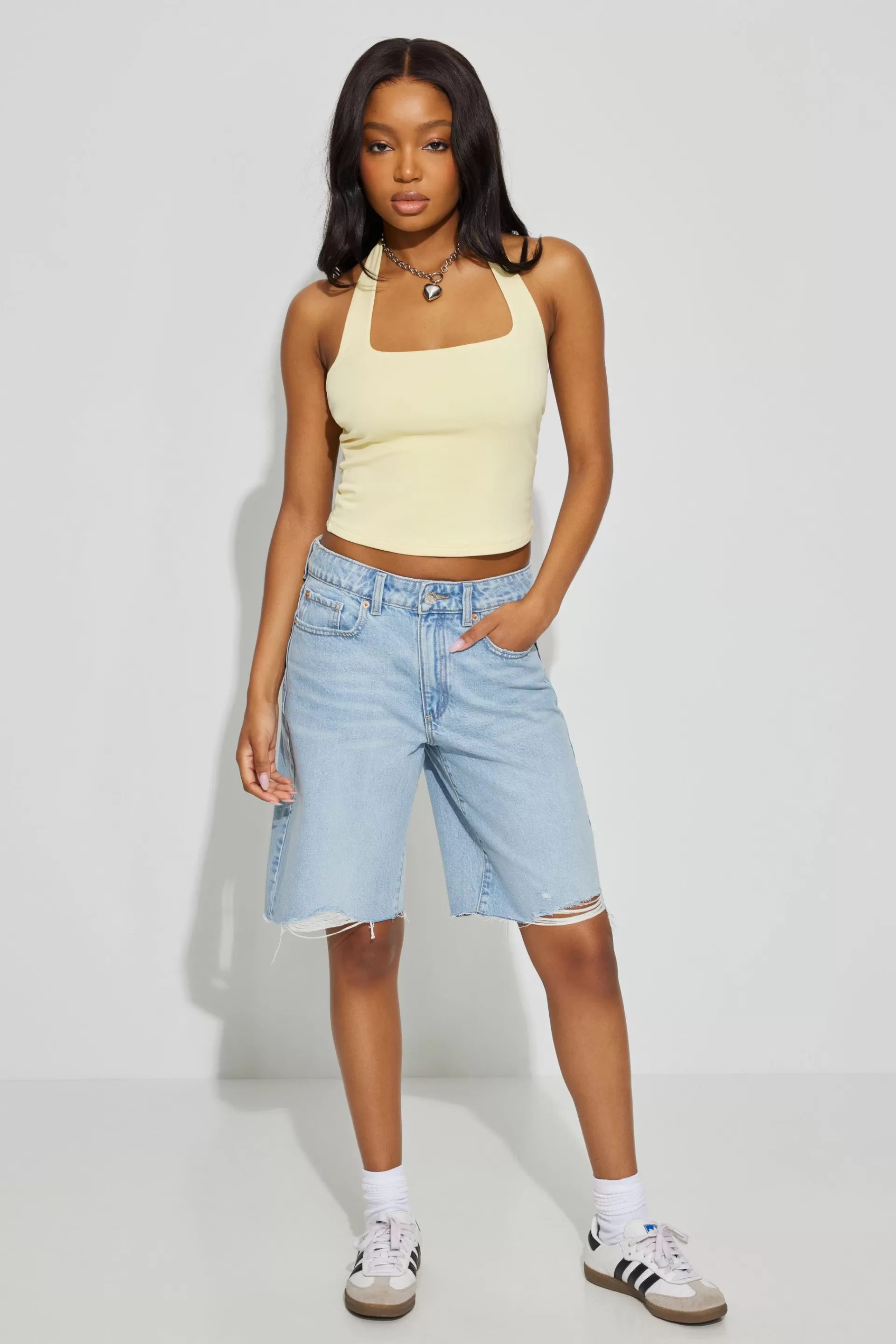 Slouchy Bermuda Denim Short*Garage Clothing Discount