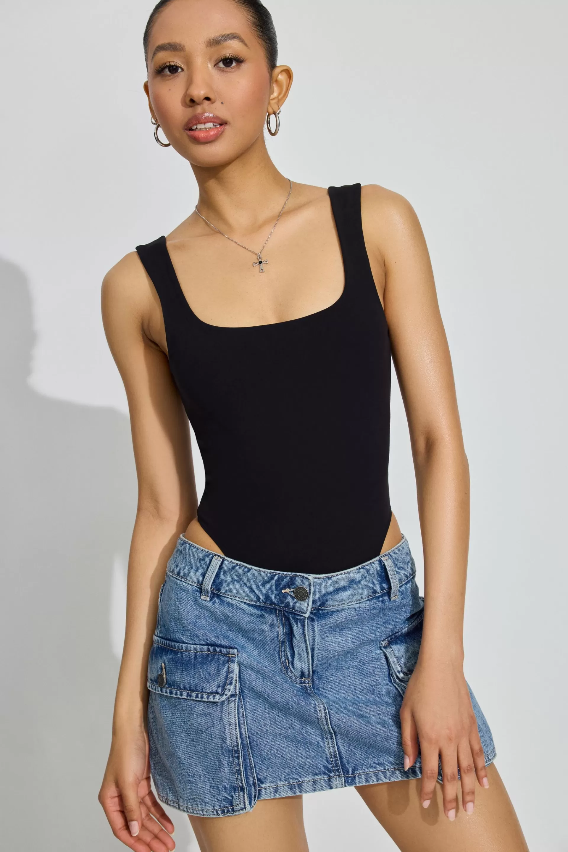 Square Neck Bodysuit*Garage Clothing Store